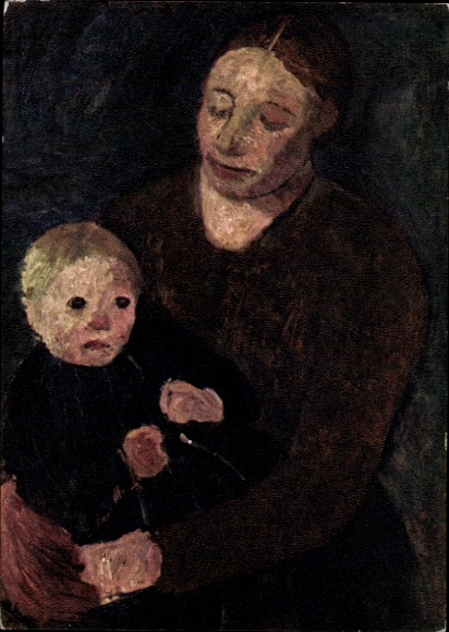 Künstler Ak Paula Modersohn-Becker, Mutter und Kind, Die alten Worpsweder Meister