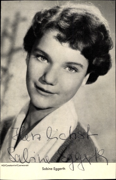 Ak Schauspielerin Sabine Eggerth, Portrait, Autogramm