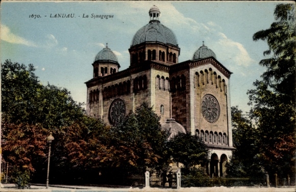 Ak Landau in der Pfalz, Synagoge