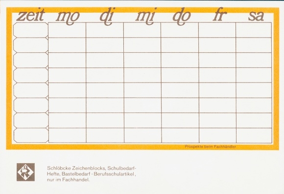 Stundenplan, Schlöbcke Lernmittel