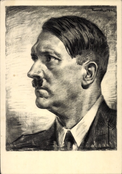 Künstler Ak von Kursell, Führer und Reichskanzler Adolf Hitler