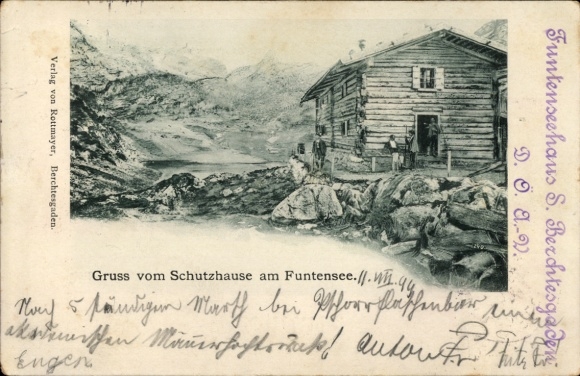 Ak Berchtesgaden in Oberbayern, Schutzhaus, Funtensee