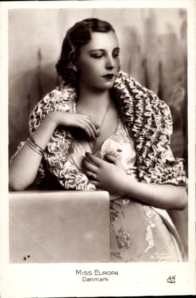 Ak Miss Europa, Dänemark, Porträt