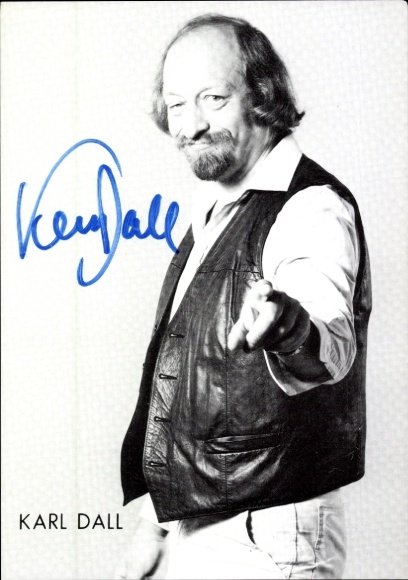 Ak Komiker Karl Dall, Telefon, Autogramm