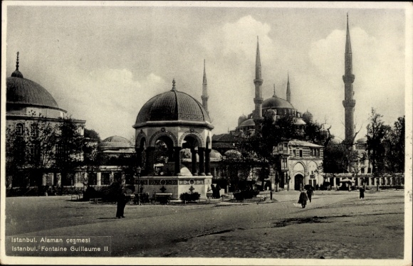 Ak Konstantinopel Istanbul Türkei,  Alaman çeşmesi, Fontaine Guillaume II, Brunnen, Moscheen