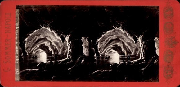 Stereo Foto Napoli Neapel Campania, Capri Grotte Azurra