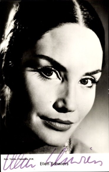 Ak Schauspielerin Ellen Schwiers, Portrait, Autogramm