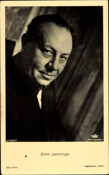 Ak Schauspieler Emil Jannings, Portrait