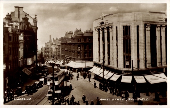 Ak Sheffield Yorkshire England, Angel Street