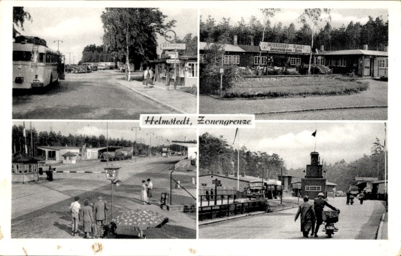 Ak Helmstedt in Niedersachsen, Zonengrenze, Interzonen Klause, Grenze DDR BRD