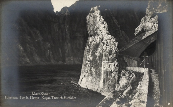 Ak Mazedonien, Eisernes Tor bei Demir Kapu, Tunnet-Einfahrt