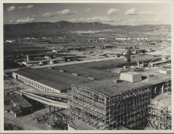 Original Foto Hans-Joachim Spremberg, DDR- Baustelle "Fleischkombinat", Ulan-Bator/Mongolei, 1966