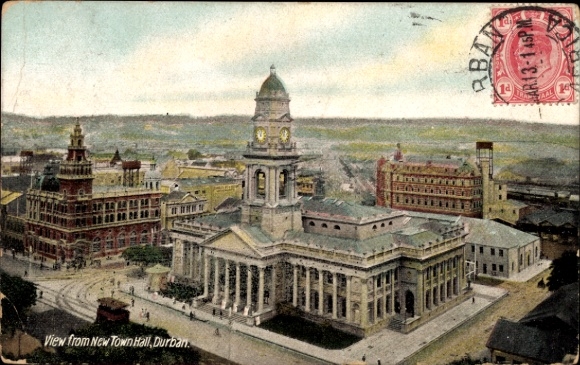 Ak Durban Südafrika, Ansicht vom Neuen Rathaus