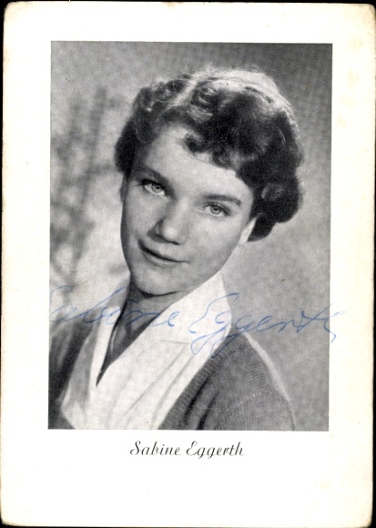 Ak Schauspielerin Sabine Eggerth, Portrait, Autogramm