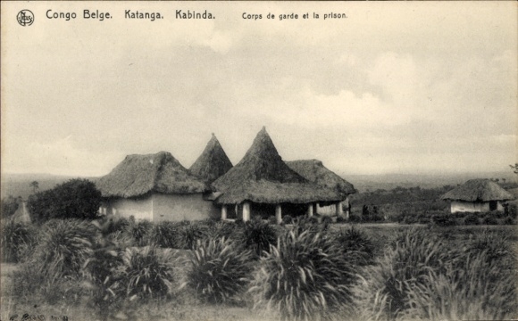 Ak Katanga RD Kongo Zaire, Wachhaus und Gefängnis