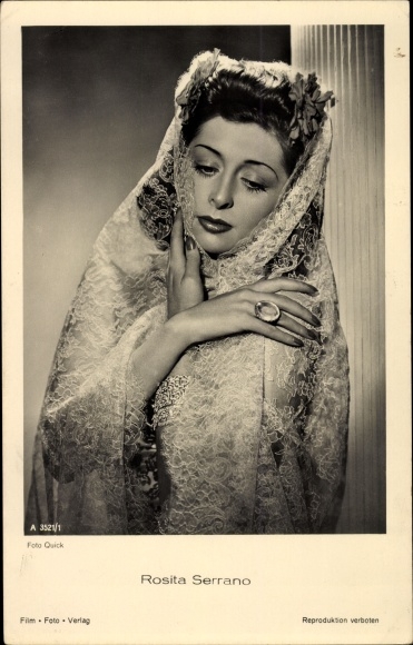 Ak Schauspielerin Rosita Serrano, Portrait