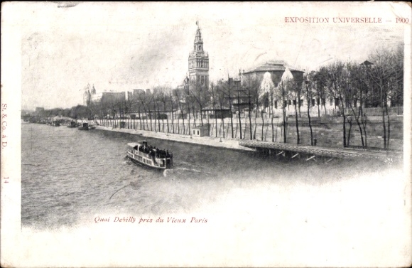 Ak Paris, Weltausstellung 1900, Quai Debilly