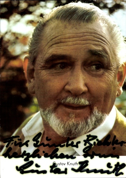 Ak Schauspieler Gustav Knuth, Portrait, Autogramm