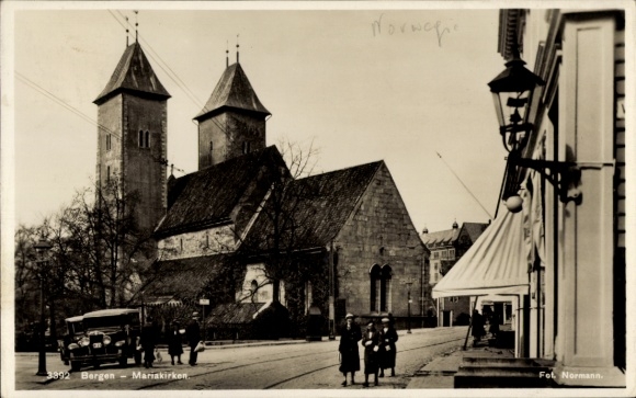 Ak Bergen Norwegen, Mariakirken