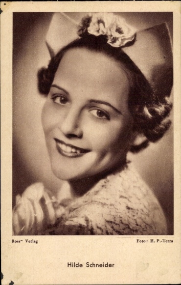 Ak Schauspielerin Hilde Schneider, Portrait, Hut, Ross Verlag