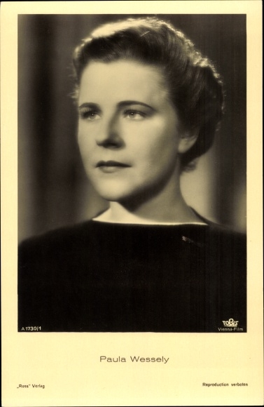 Ak Schauspielerin Paula Wessely, Portrait