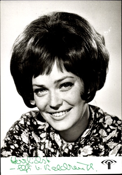 Ak Fernsehansagerin Elfie von Klalkreuth, Portrait, Autogramm